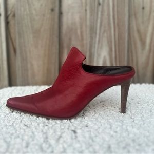 KENNETH COLE- Red Leather Mule
